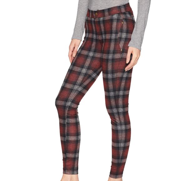 Hue red-plaid brushed cowgirl leggings/ best offer excepted/free gift with order - Picture 3 of 4